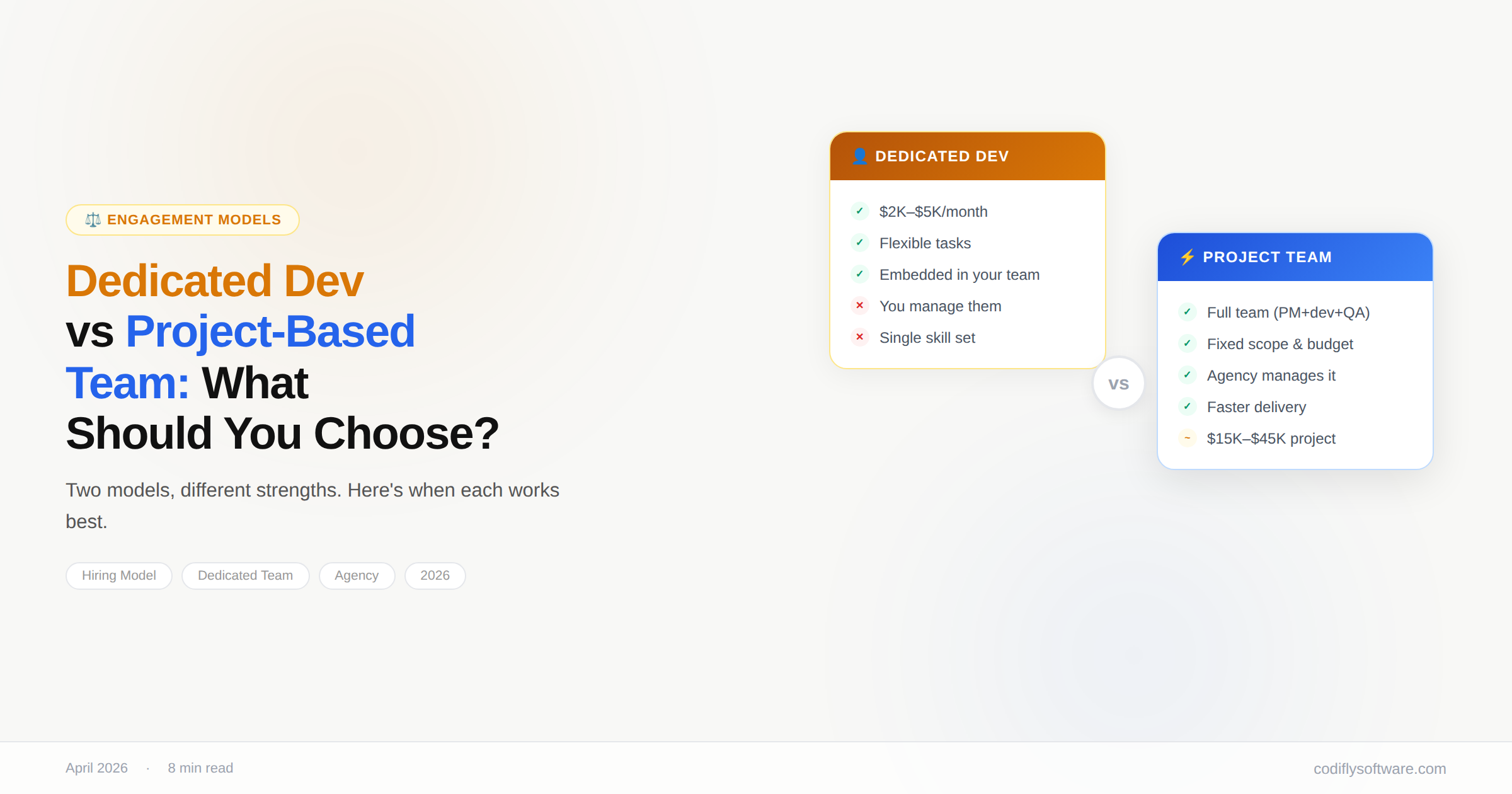 Dedicated developer vs project-based team: what should you choose?
